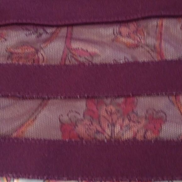 Calvin Klein Illusion Trim Fit and Flare Cabernet Sleeveless Dress - Picture 7 of 10